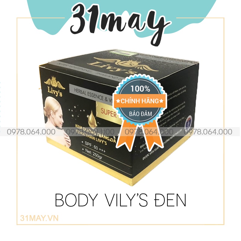 Kem Body Livys Thái Hộp Đen Chính Hãng - Kem Body Thái Lan Livy Chống Nắng SPF 60+++