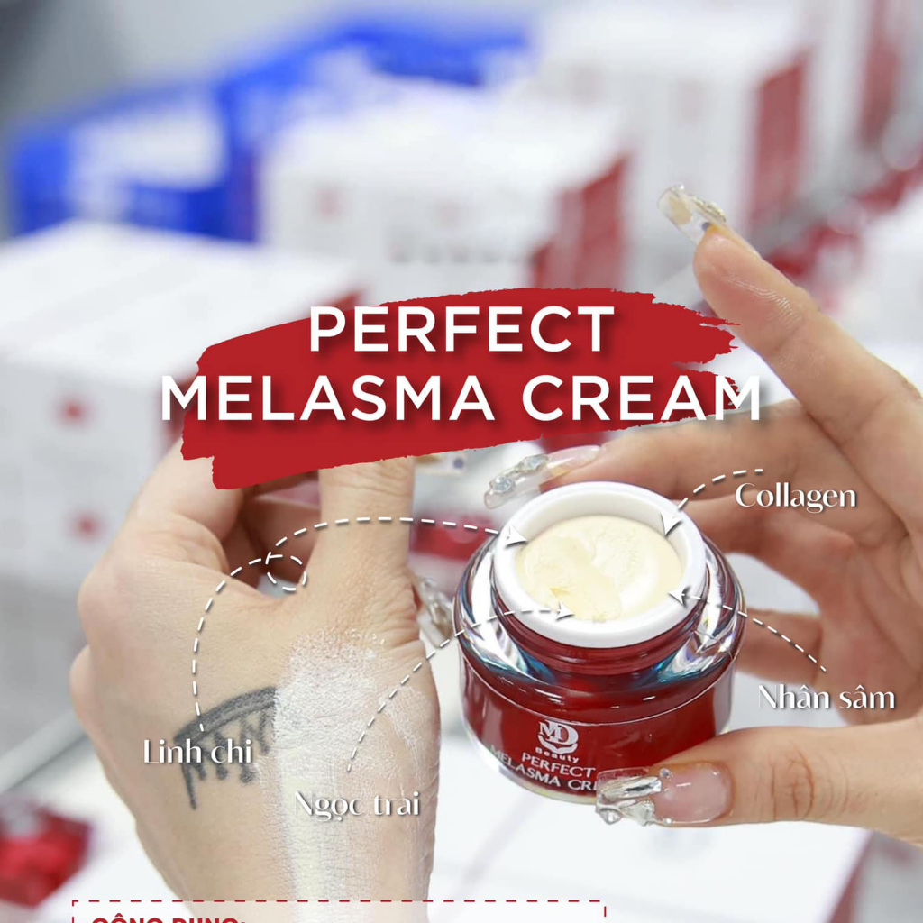 Kem Nám Lựu Đỏ Mini MD Beauty Giá Sỉ Chính Hãng - Perfect Melasma Cream 10g